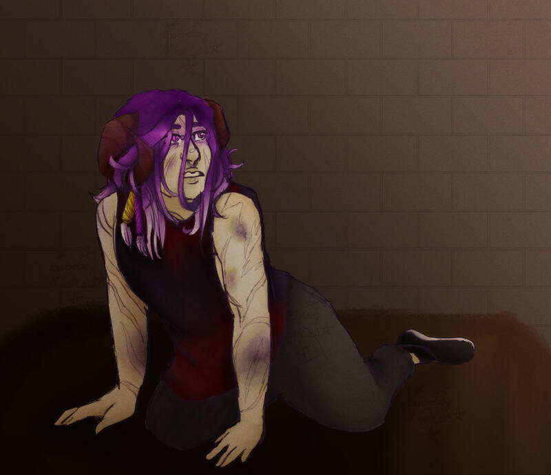 A Commission of too.tired.for.this19’s percy jackson oc